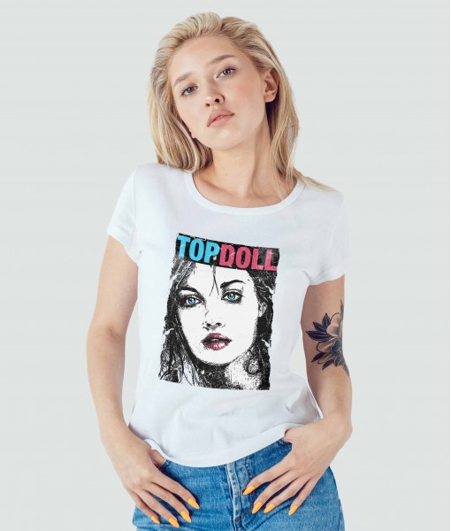 Дамска тениска с щампа Арт Top doll